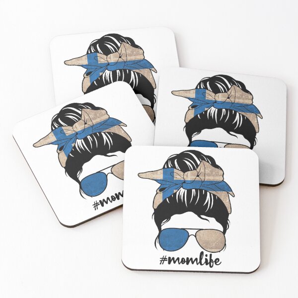 Item preview, Finn Mom Life Messy Bun Patriotic Finland Flag  designed and sold by TheWildStyle.