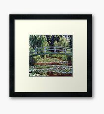 Claude Monet The Japanese Footbridge and the Water Lily Pool Framed Print