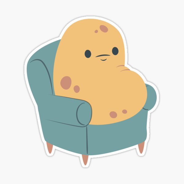 Don't be a potato console gaming couch potatoe' Sticker