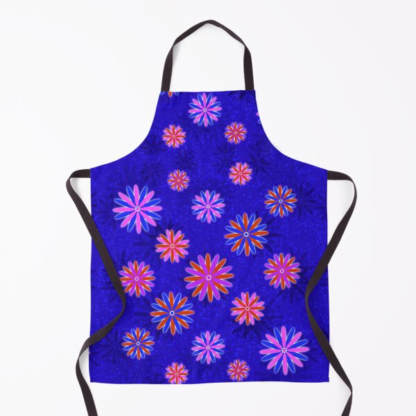 Item preview, Multicoloured Starry flowers on blue designed and sold by Only1helen.