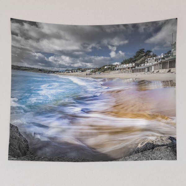 Item preview, Abersoch beach black and white with colour MBSLCbw designed and sold by Turtle  Photography.