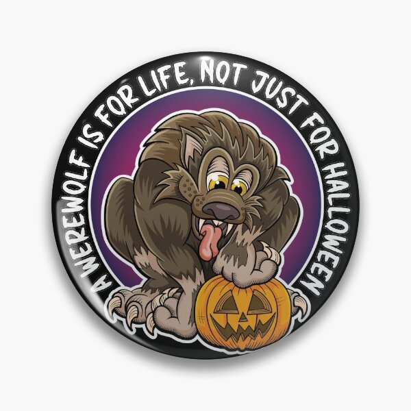 Item preview, A werewolf is for life, not just for Halloween. Cartoon werewolf with pumpkin design. designed and sold by robimerch.