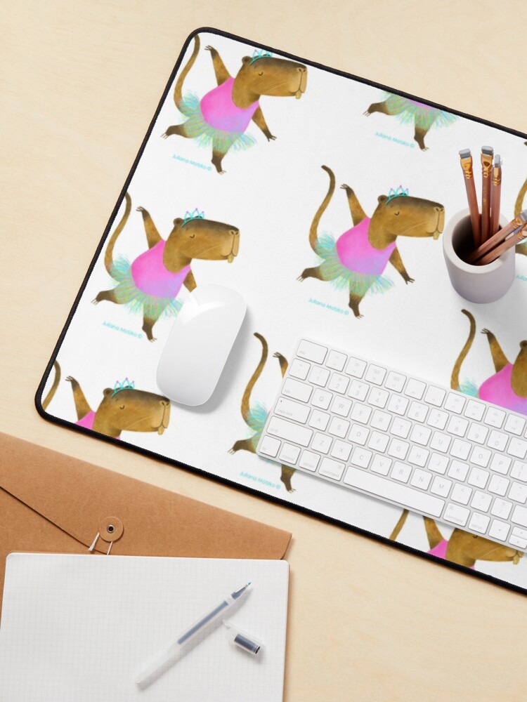Alternate view of Capybara / Nutria dancing ballet Mouse Pad