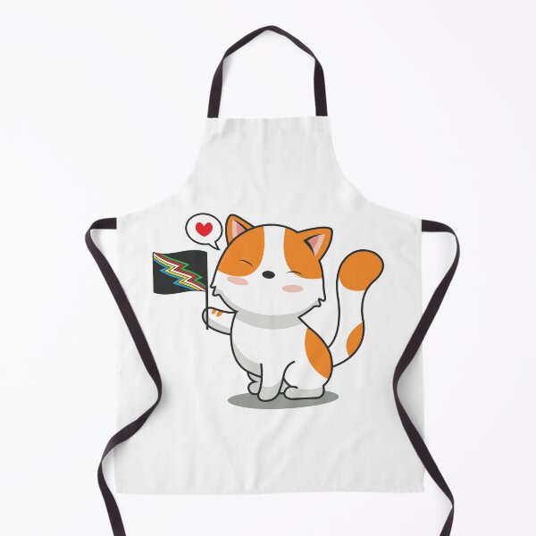 Item preview, Cute Cat Holding Disability Pride Flag designed and sold by Luan Huynh.