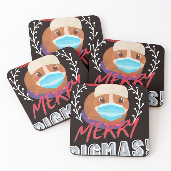Item preview, Guinea Pig Merry Pigmas Face Mask Christmas Quarantine designed and sold by LucilleRigg.