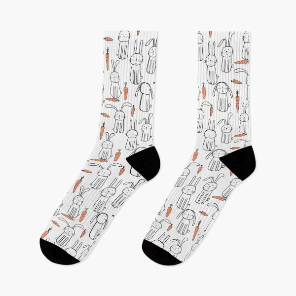 Item preview, Cute rabbit pattern socks designed and sold by Zoef-Design.