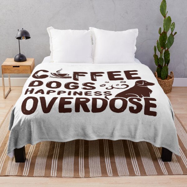 Item preview, Coffee Dogs Happiness Overdose - Cute Cool Coffee and Dog Illustration designed and sold by Prince - Bestseller ★★★★★.
