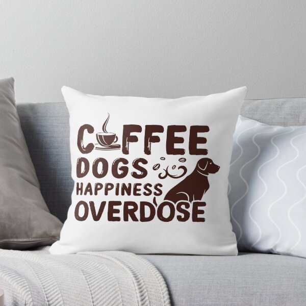 Item preview, Coffee Dogs Happiness Overdose - Cute Cool Coffee and Dog Illustration  designed and sold by Prince - Bestseller ★★★★★.