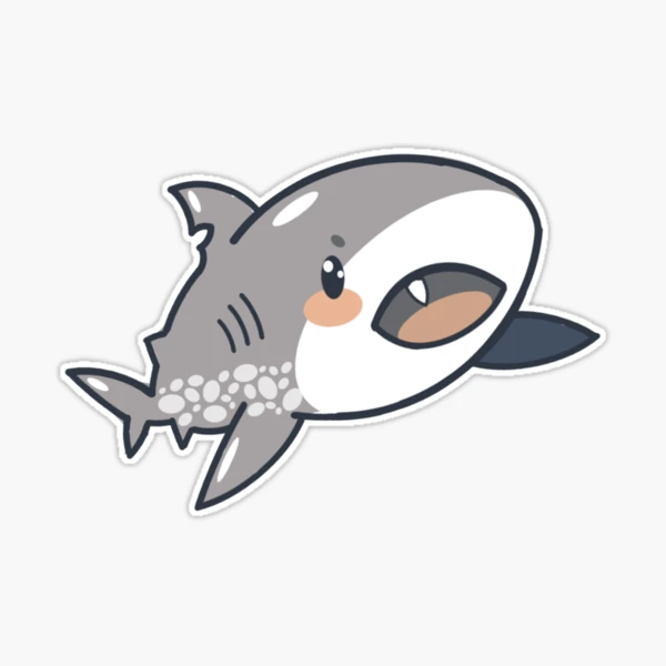 Kawaii Baby Shark Sticker for Sale by Flakey