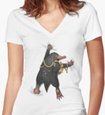 Oh, a Niffler! Women's Fitted V-Neck T-Shirt