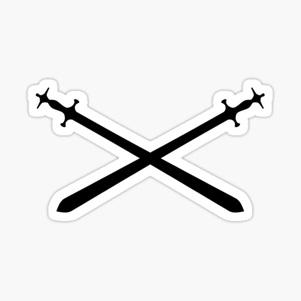 Minimalist Crossed Swords (Dark)' Sticker