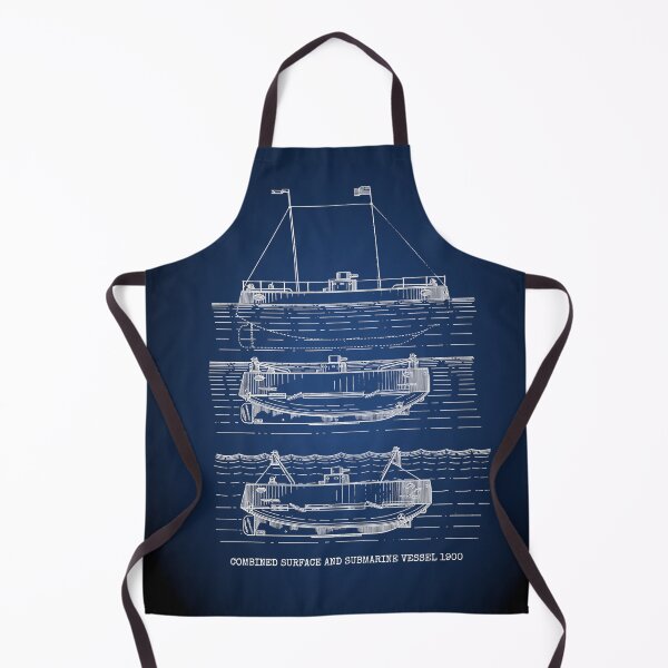 Item preview, Vintage Submarine Blueprint Blue Line Retro Design, Great Gift For Christmas designed and sold by TrulyEpoque.