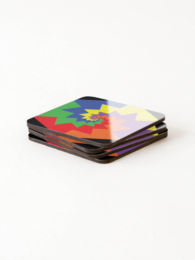 Thumbnail 4 of 5, Coasters (Set of 4), Thunder Cube designed and sold by InfinitePathArt.