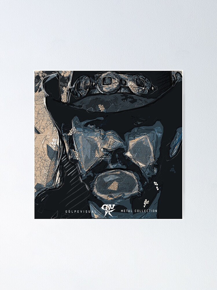 Lemmy Fanart Rock Illustration Golpevisual Metal Collection Poster By Golpevisual Redbubble 3064