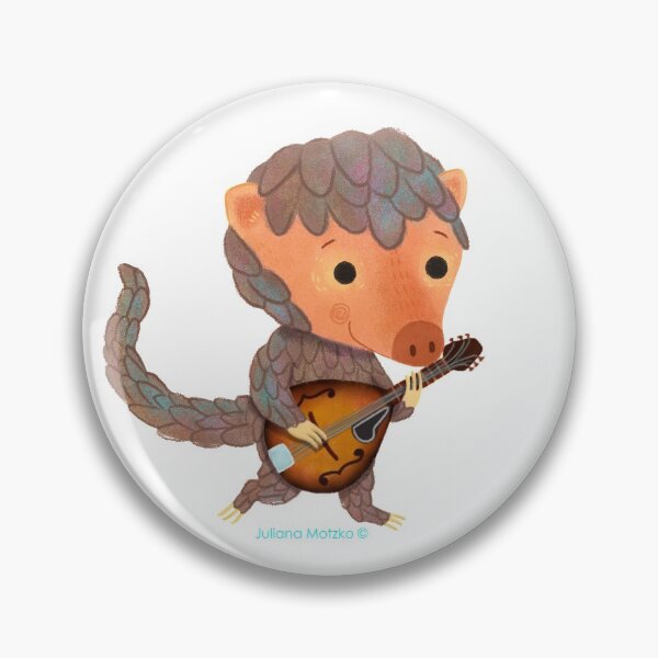 Item preview, Pangolin playing a mandolin designed and sold by julianamotzko.