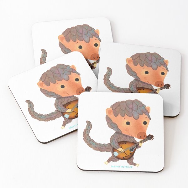 Item preview, Pangolin playing a mandolin designed and sold by julianamotzko.