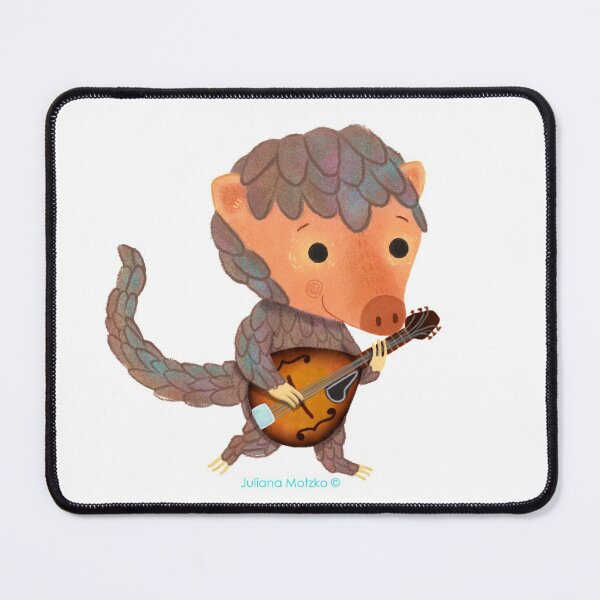 Item preview, Pangolin playing a mandolin designed and sold by julianamotzko.