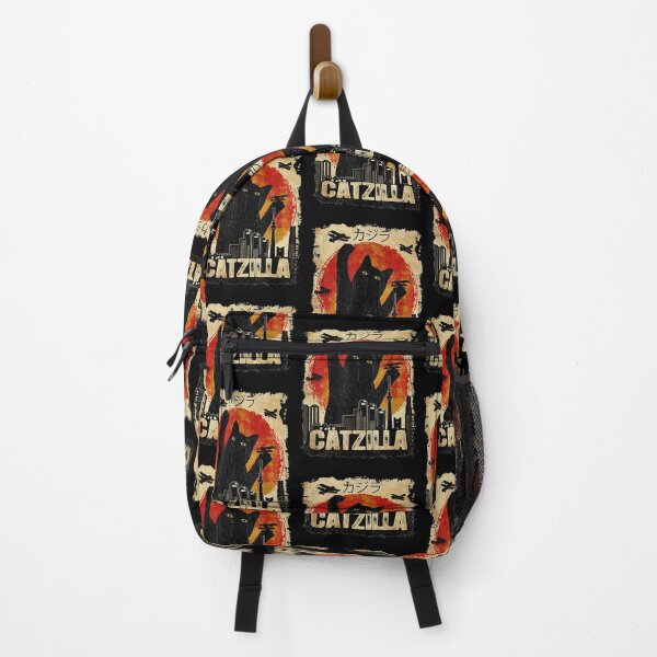Aperçu de l'œuvre Chat et chat drôle Catzilla Vintage | Cadeau parfait créée et vendue par heathesvan.