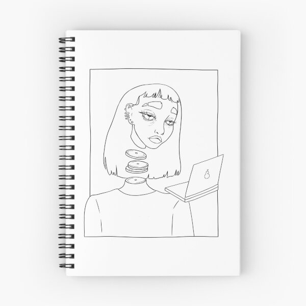 Item preview, Portrait girl sliced neck with computer designed and sold by cyelpeach.