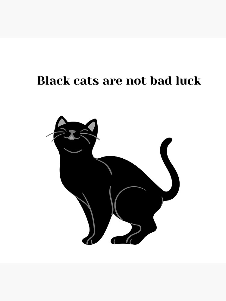 "Black cats are not bad luck" Sticker for Sale by Redbubble