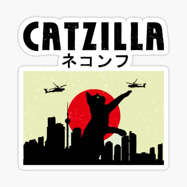 Item preview, Funny Cat Lovers Japanese Catzilla Hilarious Love Cats Lover| Perfect Gift designed and sold by heathesvan.