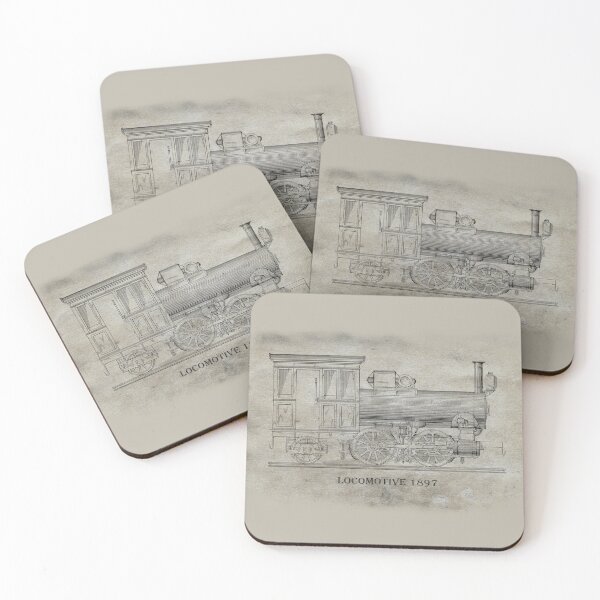 Item preview, Vintage Locomotive Old Paper Retro Design, Great Gift For Christmas designed and sold by TrulyEpoque.