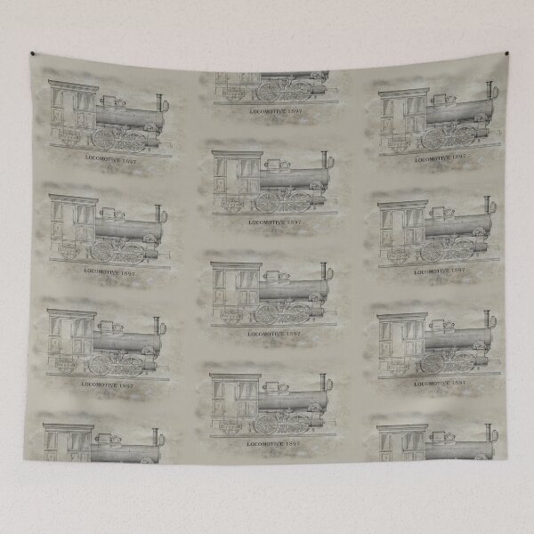 Item preview, Vintage Locomotive Old Paper Retro Design, Great Gift For Christmas designed and sold by TrulyEpoque.