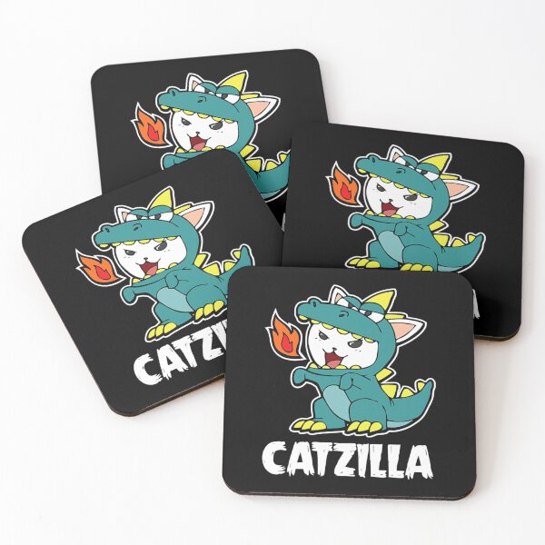 Aperçu de l'œuvre Catzilla Chaton Dragon Chat Halloween| Cadeau parfait créée et vendue par heathesvan.