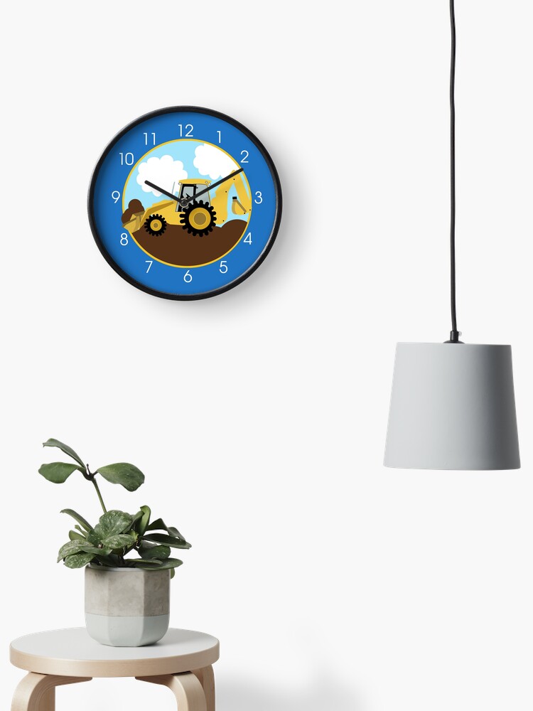 Backhoe Construction Boys Room Wall Clock Clock