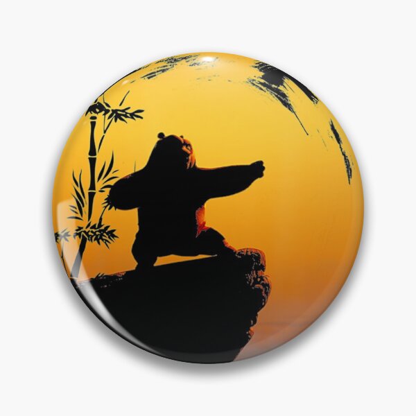 Artikelvorschau, Kung Fu Panda Po Tai Chi Sonnenuntergang Silhouette entworfen und verkauft von KarolineSteine.