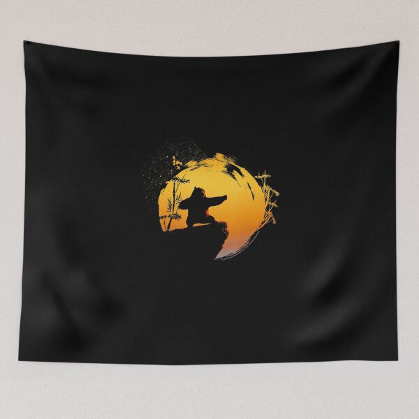 Item preview, Kung Fu Panda Po Tai Chi Sunset Silhouette designed and sold by KarolineSteine.
