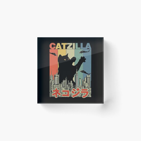 Item preview, Vintage Catzilla Japanese Sunset Style Cat Kitten Lover| Perfect Gift designed and sold by heathesvan.