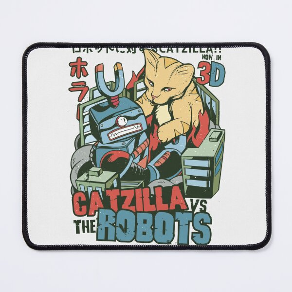Item preview, Catzilla vs the robots Cat| Perfect Gift designed and sold by heathesvan.