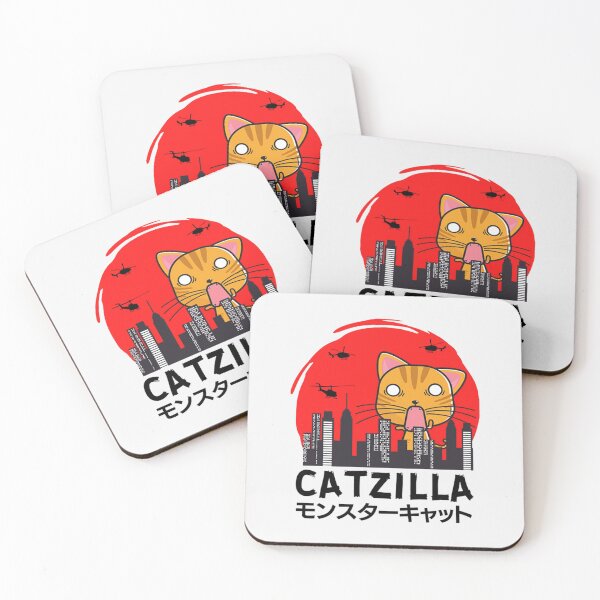Aperçu de l'œuvre Catzilla mignon - T-shirt chat | Cadeau parfait créée et vendue par heathesvan.