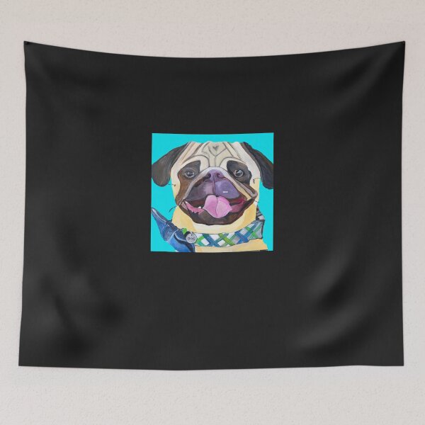 Item preview, Fawn Pug Blue designed and sold by CraigmBehn.