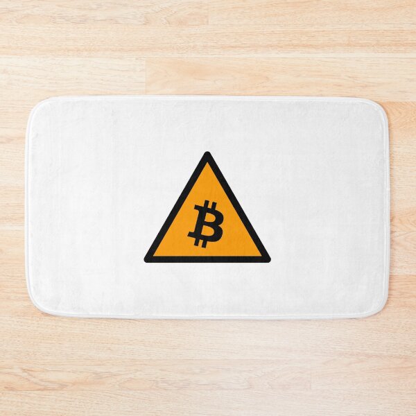 Item preview, Attention Bitcoin Sign - Warning Sign designed and sold by NautilusMare.