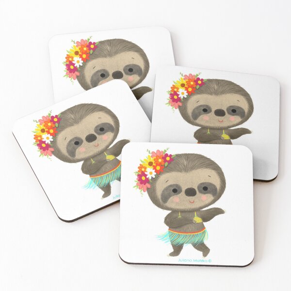 Item preview, Sloth dancing hula designed and sold by julianamotzko.