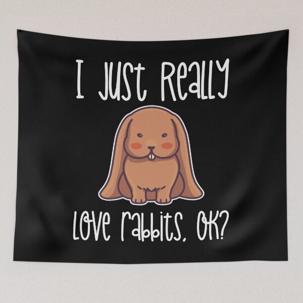 Item preview, I Just Really Love Rabbits, OK? print designed and sold by theodoros20.