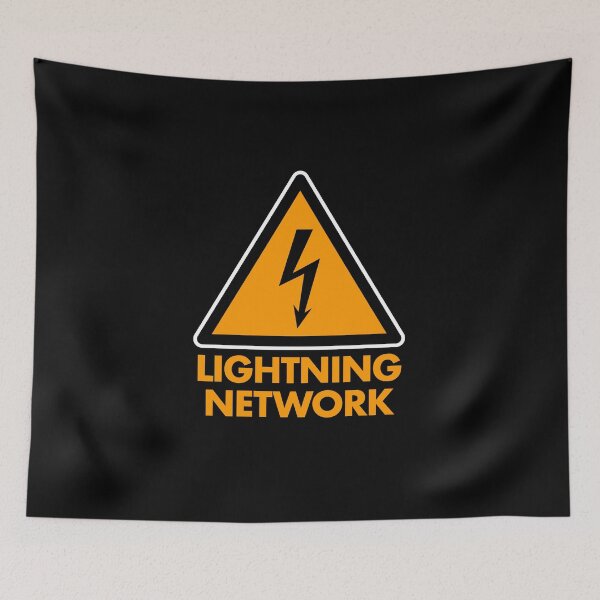 Item preview, Warning Lightning Network Sign - Bitcoin designed and sold by NautilusMare.