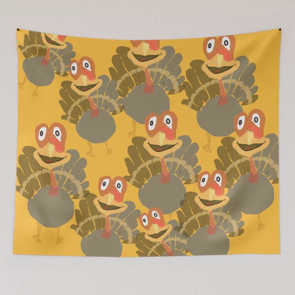 Item preview, Funny Turkeys Orange designed and sold by ArtMeetsPizza.