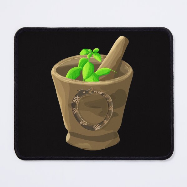 Item preview, Wooden mortar with Ouroboros decoration and basil designed and sold by Amalus-files.