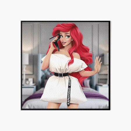 girl with pillow Art Board Print