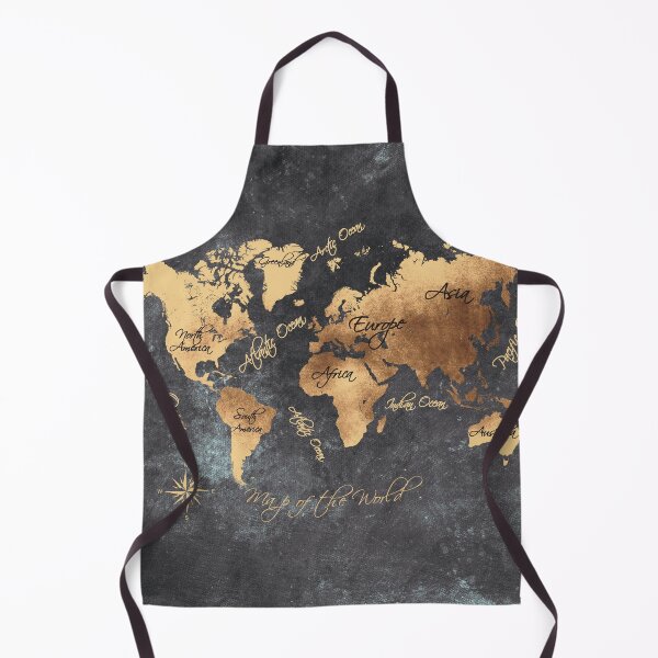 Item preview, world map 147 gold black #worldmap #map designed and sold by JBJart.