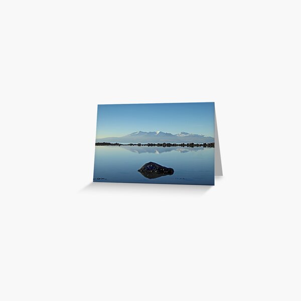 Winter Arran Reflection on Seamill Beach 2 Greeting Card