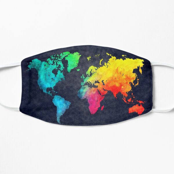 world map watercolor 6 #map #worldmap Flat Mask