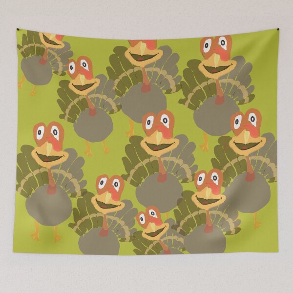 Item preview, Funny Turkeys Green designed and sold by ArtMeetsPizza.