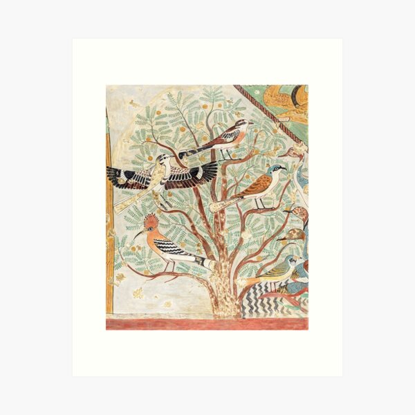 Item preview, Detail of ancient Egyptian wall painting. Painting of the Tomb of Khnumhotep. designed and sold by likiska.