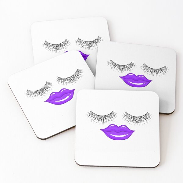Item preview, pretty purple mouth and eyelashes designed and sold by bohemedesign.