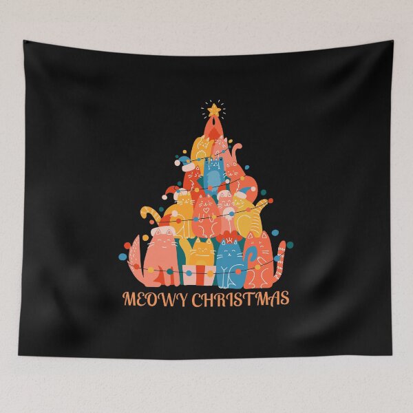 Item preview, Meowy Christmas! Cute Christmas cat design! designed and sold by HROC.