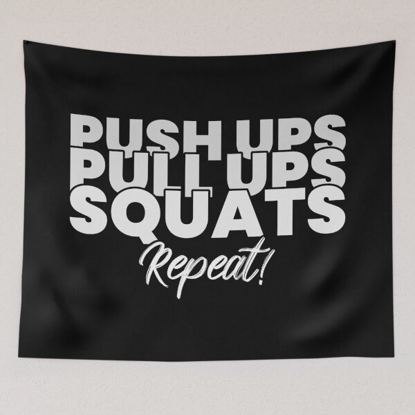 Item preview, Push UPS Pull UPS Squats Repeat! designed and sold by IllustrT.
